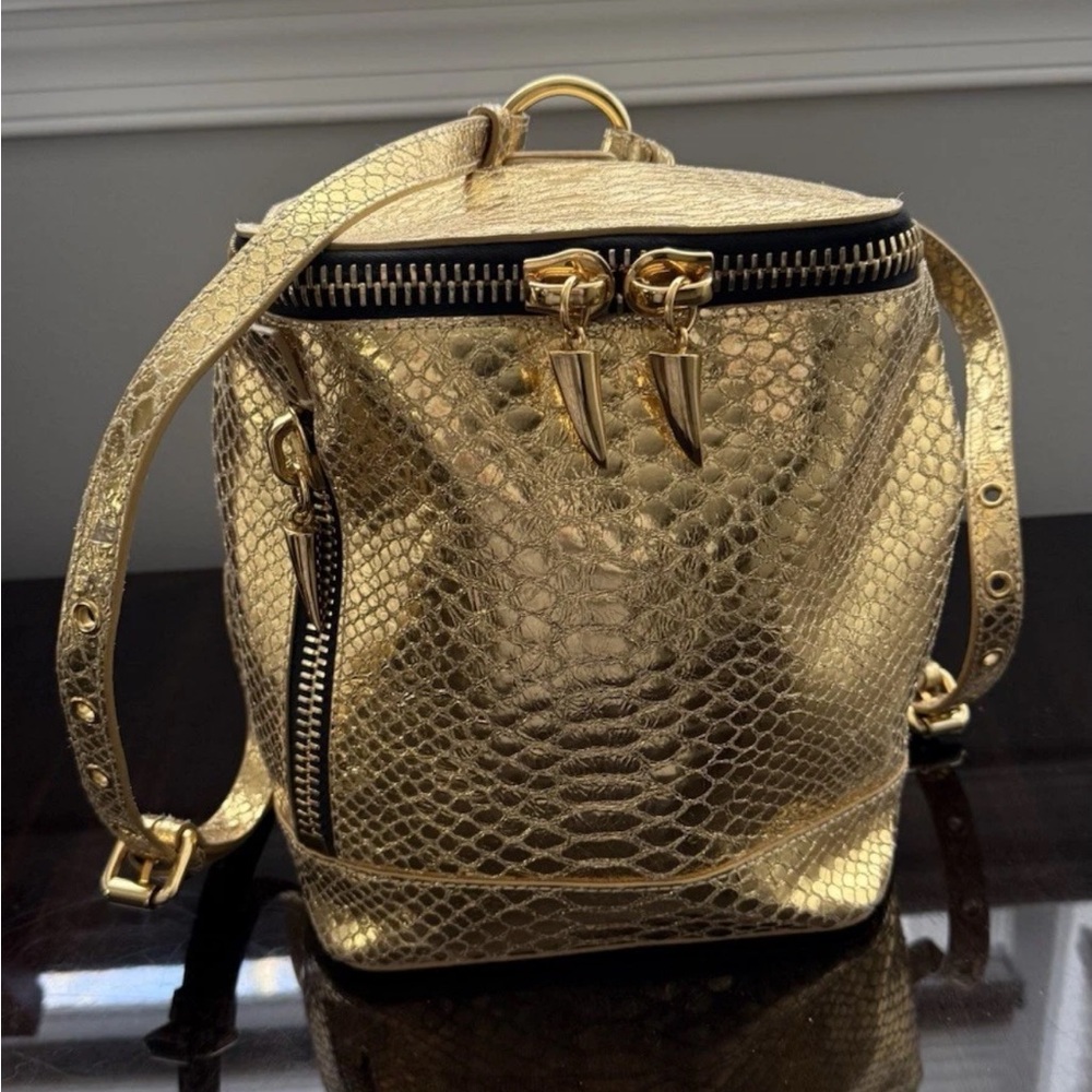 Gold Giuseppe Zanotti Textured Women's Bag